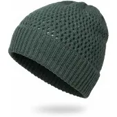 StyleBREAKER Strickmütze "Strick Beanie Mütze mit Loch Muster" 1 Stk.