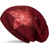 StyleBREAKER Strickmütze "Feinstrick Beanie mit Stern und Strass" 1 Stk.