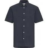Blend Kurzarmhemd "Kurzarmhemd BHAurel", Herren, Gr. XL, N-Gr, blau (salute), Obermaterial: 100% Baumwolle CO., Hemden Kurzarmhemd