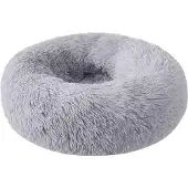 Surtep Haustierbett Jenny rund hellgrau 40x40x20cm extra weich gepolstert für Hunde & Katzen