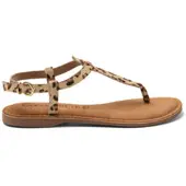 Lazamani Sandalen Damen Beige Ponyfell