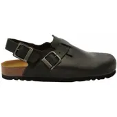 Scholl Clog Herren Olivier Backstrap Geöltes Leder Black-Schuhgröße 44