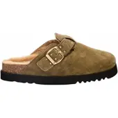 Scholl Clog Damen Benny Wildleder Fell Khaki-Schuhgröße 41