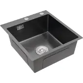 OEM Küchenspüle, langlebiger Edelstahl, vielseitige Installationsmöglichkeiten, Schwarz
