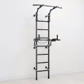 Jeflex Sprossenwand ClimbMaxx M9 inkl. Dip-Station Schwarz
