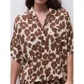 Femilet Nachtmode Schlafshirt Layla | Grösse: 40 | Farbe: Braun/Print