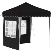 vidaXL Pop-up Partyzelt 195 x 195 x 245 cm Schwarz Oxford-Stoff