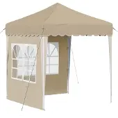 Syfax Pop-up Partyzelt 195 x 195 x 245 cm Creme Oxford-Stoff