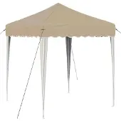 Syfax Pop-up Partyzelt 195 x 195 x 245 cm Creme Oxford-Stoff