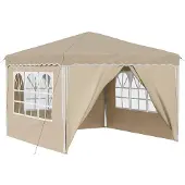 Syfax Pop-up Partyzelt 288 x 288 x 245 cm Creme Oxford-Stoff