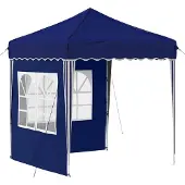 Syfax Pop-up Partyzelt 195 x 195 x 245 cm Blau Oxford-Stoff