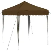 vidaXL Pop-up Partyzelt 195 x 195 x 245 cm Taupe Oxford-Stoff