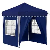 vidaXL Pop-up Partyzelt 195 x 195 x 245 cm Blau Oxford-Stoff