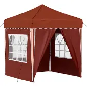 Syfax Pop-up Partyzelt 195 x 195 x 245 cm Terrakotta Oxford-Stoff