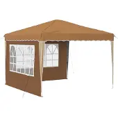Syfax Pop-up Partyzelt 288 x 288 x 245 cm Beige Oxford-Stoff