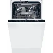 Haier I-Pro Shine Series 4 XI1C3TB2FB, Voll integriert, Single (45 cm breit), Weiß, 2 Korb/Körbe, Zusammenklappbar, Schublade