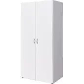 Möbelando Kleiderschrank Mehrzweckschrank Standrschrank Schrank Schlafzimmer "Hamina I" Weiß