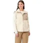 Vaude Fleeceweste "WOMEN'S NAJUN FLEECE VEST", Damen, Gr. 36, beige (ecru), Obermaterial: 100% Polyester, Westen Fleeceweste, weiter Schnitt, sportlicher Stil, mit seitlichen Schlitzen