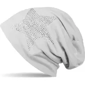 StyleBREAKER Beanie "Leichte Beanie mit Strass Stern" 1 Stk.