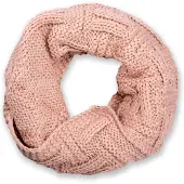 StyleBREAKER Strickschal "Strick Loop mit Gitter und Rippenmuster" 1 Stk.