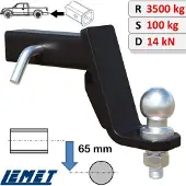 Lemet 2-Zoll AHK-Einschub Adapter abgesenkt -65mm für Subaru Forester III 2008-2012