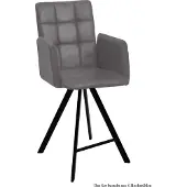 58 aufm Kessel Thekenstuhl drehbar (8er-Set) Devalyn 52x108x60 Schwarz/Grau