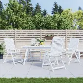 vidaXL Möbel Stuhlkissen 4 Stk. Blattmuster 40x40x3 cm Stoff - Gartenmöbelauflagen 361021