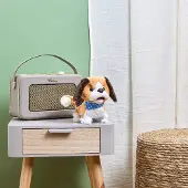 Jeux 2 momes Batteriebetriebenes Galipette-Hunde-Plüschtier