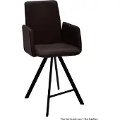 58 aufm Kessel Thekenstuhl (4er-Set) Deerdre 52x109x60 Schwarz/Espresso
