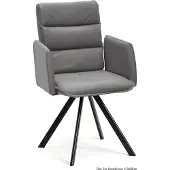 58 aufm Kessel Armlehnstuhl drehbar (4er-Set) Devin 52x92x60 Schwarz/Grau