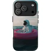 WOYC Astronaut auf pinker Luftmatratze – Hülle Kompatibel mit iPhone 17 Pro