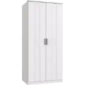 Wimex Möbel Kleiderschrank Bela "Borkum" in Landhausstil Weiß 2 trg