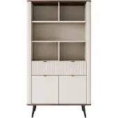Lookway Regal AUTUMN 2D1S mit Schublade, Kaschmir / Nussbaum