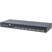 Intellinet Modularer 8-Port KVM-Switch mit VGA-Schnittstelle, Zur Verwendung mit Rackmount LCD-Konsolen 508032 oder 507981, Schwarz