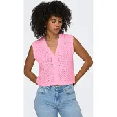 ONLY Strickjacke "ONLIRINA V-NECK BUTTON VEST KNT NOOS" Baumwollmischung