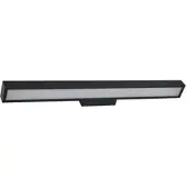 LUCANDE LED-Spiegelleuchte Zafira, schwarz, Alu, 90 cm, IP44