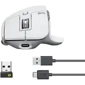 Logitech MX Master 3S, rechts, Laser, Bluetooth, 8000 DPI, Grau