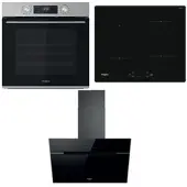 Whirlpool Backofen OMK58CU1SX + Induktionskochfeld WSQ7360NE + Dunstabzugshaube WHVP62FLTSK SETWH22