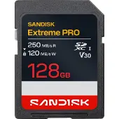 SanDisk Extreme PRO - Flash-Speicherkarte - 128 GB - Video Class V30 / UHS-I - SDXC UHS-I