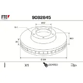 FTE Bremsscheibe COATED RANGE FTE 9082845