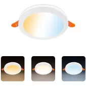Horoz LED-Einbau-Deckenleuchte 18W 1440lm 3CCT rund weiß PAULA