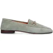 Manfield Grüne Veloursleder-Loafer | Größe 42