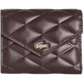 Lacoste Geldbörse Crocodelle Compact Wallet Winetasting dunkelviolett
