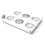 Roline 19-Zoll Dachlüftereinheit 4 Lüfter, Thermostat für Serverschrank grau