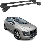 Omtec Dachträger für Peugeot 3008 2009-2016 Gepäckträger Grundträger Alu Schwarz 2x