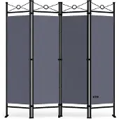 Casaria Deuba Faltwand - Raumteiler - anthrazit -180x163cm