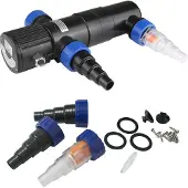 Gardebruk Teichklärer 11 Watt 5m Kabel 3 Anschlussadapter Gartenteich Aquarium UVC Klärer Lichtfilter Wasserklärer Algenvernichter Wasseraufbereiter UV