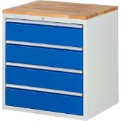 RAU Schubladenschrank Buche-Top und 4 x Schubl.-XL 4x180mm