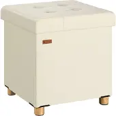 Casaria Sitzhocker mit Stauraum Samt Beige