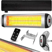 Monzana Infrarot Heizstrahler 2500W für Terrasse & Outdoor Silber